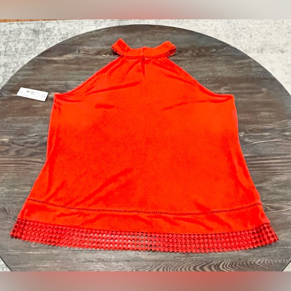 Worthington Fiery Red (Orange) Halter Top Size XL - NWT - Picture 3 of 12